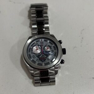 Men's Stainless Steel Chronograph Watch - Silver